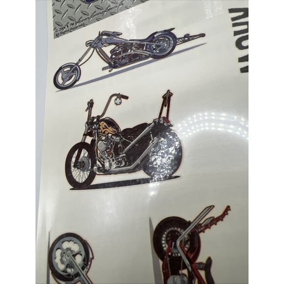 Neo Discovery American Chopper Motorcycle Temporary Tattoos Harley 5 Sheets - Picture 8 of 15